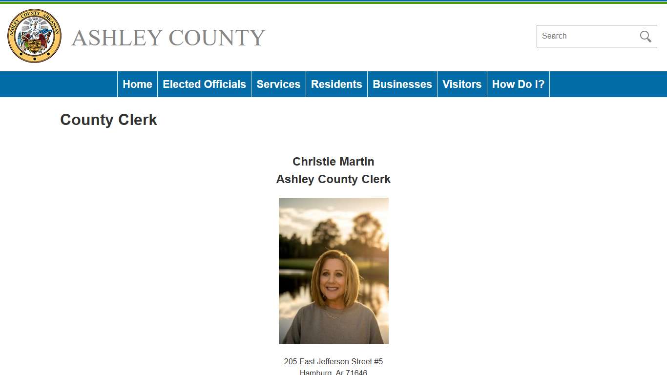 County Clerk | Ashley County